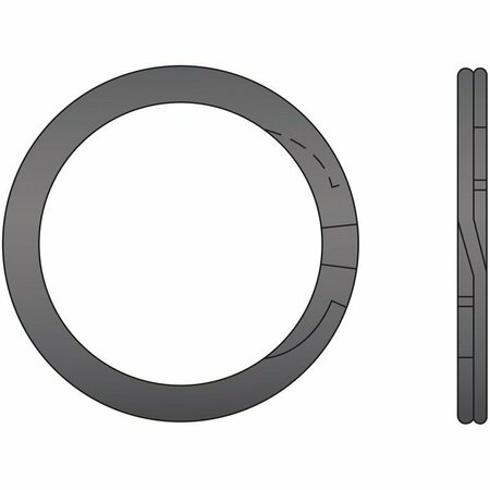 HERITAGE External Retaining Ring, Carbon Spring Steel Plain Finish RS-081